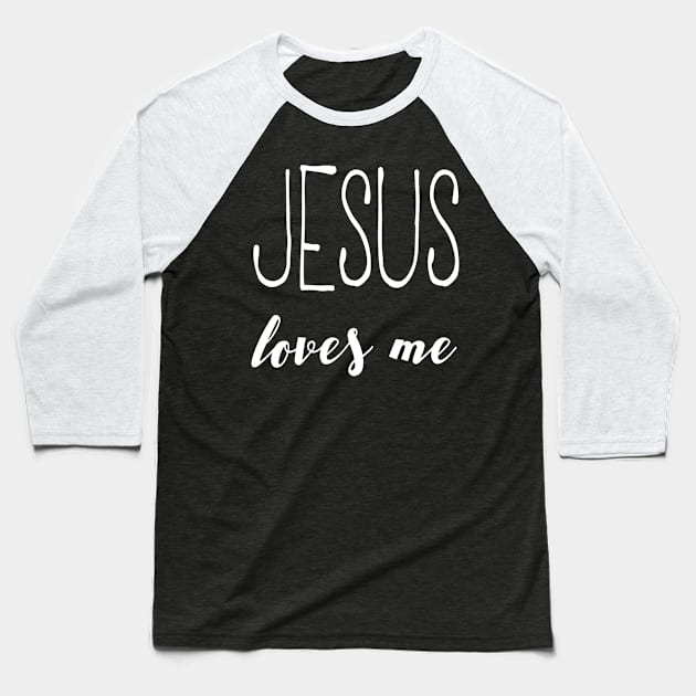 Christian Shirts Jesus Loves Me - Christian Baseball T-Shirt by ChristianShirtsStudios